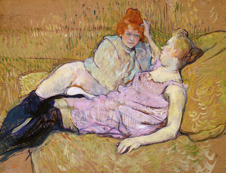 Nude Painting - The Sofa, 1894-1896 by Henri de Toulouse-Lautrec