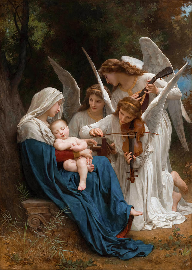 Madonna Painting - The Song of the Angels by William-Adolphe Bouguereau