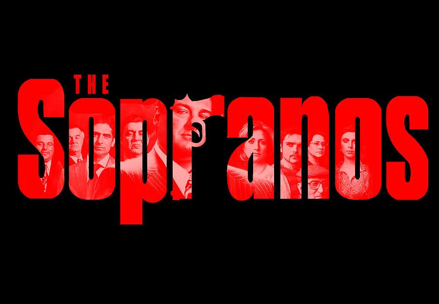 The sopranos tv with the characters in red retro Painting by Mia Oscar ...