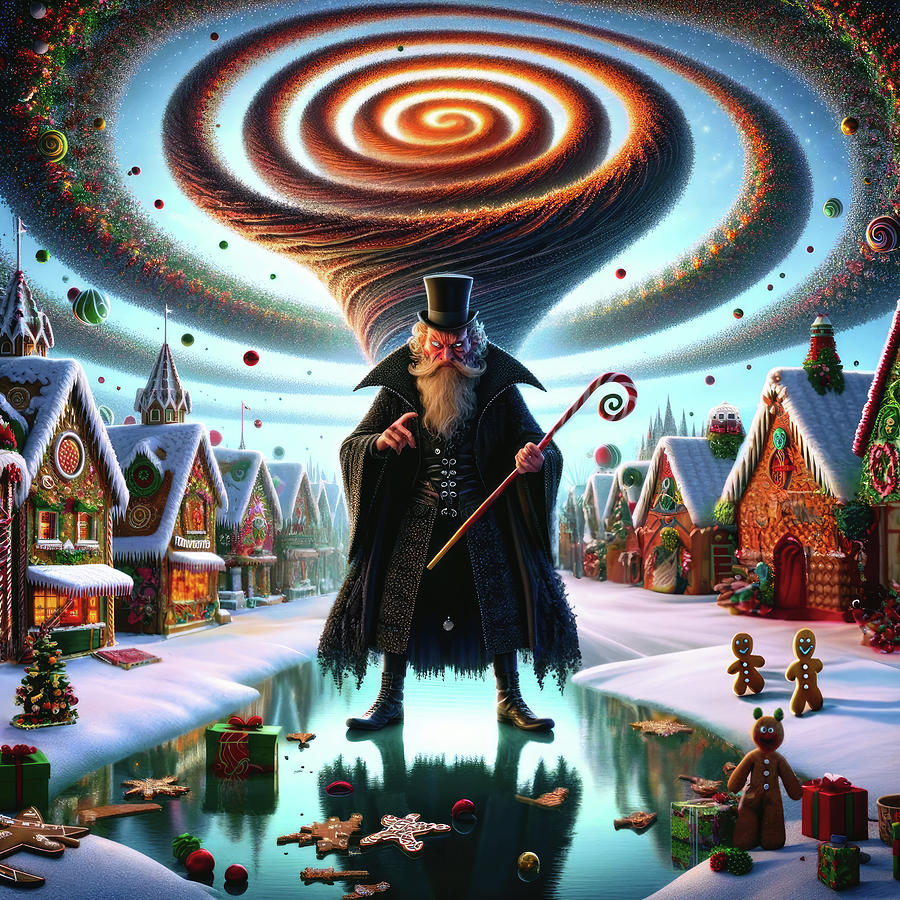 The Sorcerers Holiday Spiral Digital Art by Bill and Linda Tiepelman