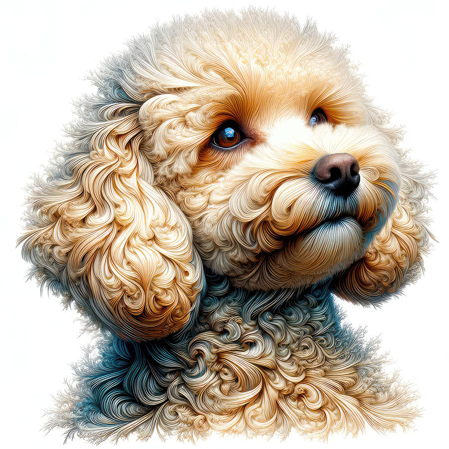 The Soulful Poodle Digital Art by Bill And Linda Tiepelman