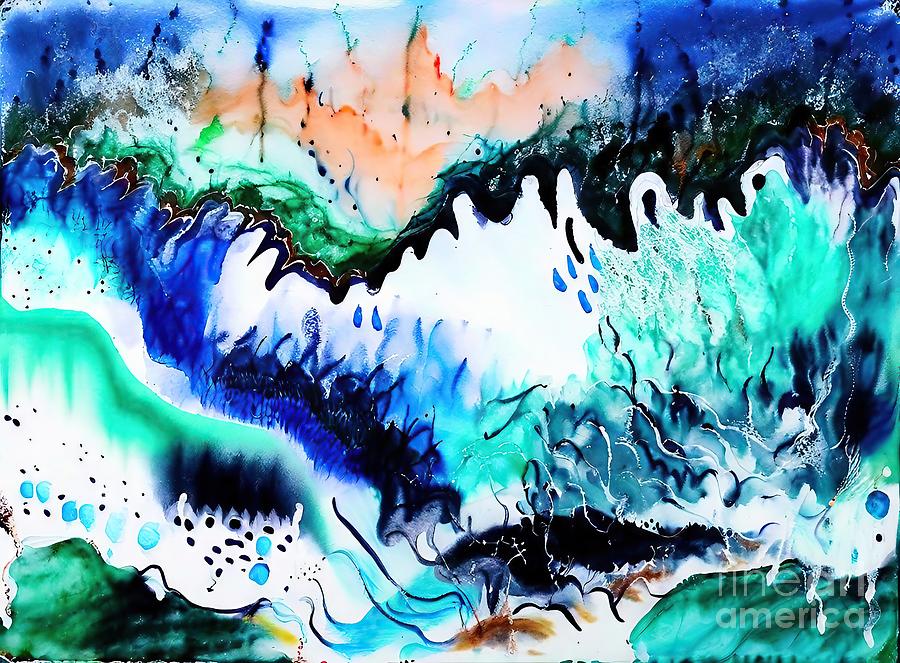 Abstract Painting - The sound of the sea Painting abstract art painting by N Akkash