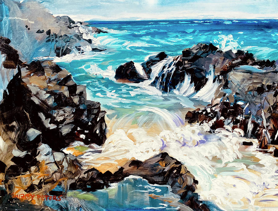 The Sound of Waves Painting by Shirley Peters