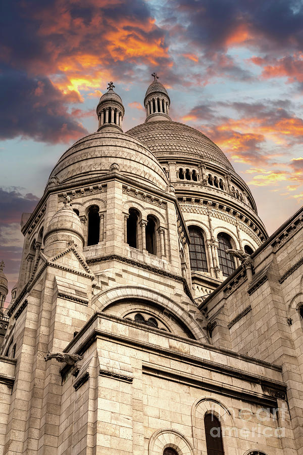 The south facade of the basilica of the Sacre-Coeur, or sacred h Photograph by Jane Rix