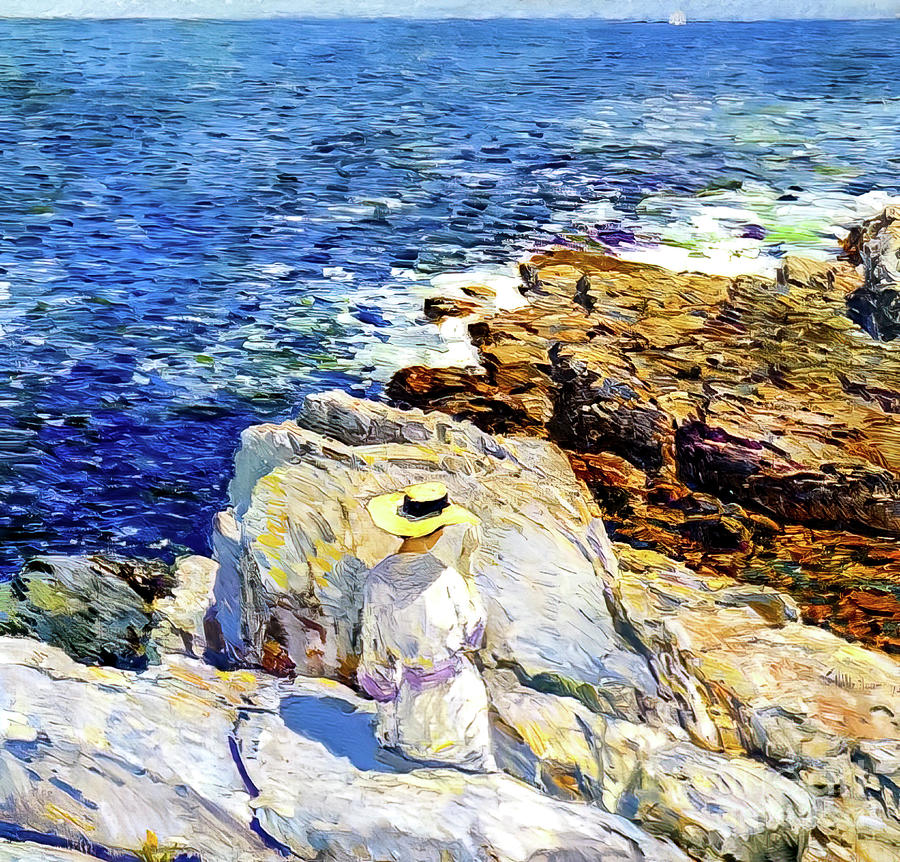 The South Ledges Appledore by Childe Hassam 1913 Painting by Childe Hassam