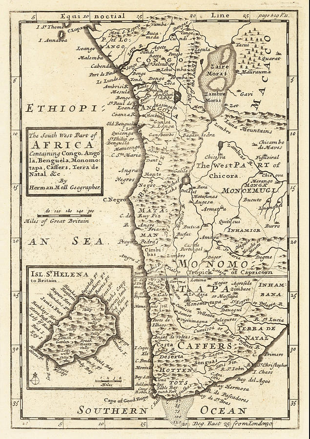 The South West Part of Africa Containing Congo Angola Benguel ...