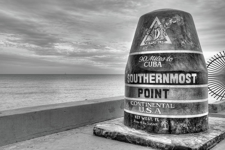 The Southernmost Point BW Photograph by JC Findley