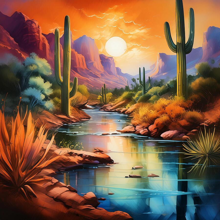 The Southwest-Arizona Digital Art by Stephanie Fischer The Southwest-Arizona Digital Art by Stephanie Fischer