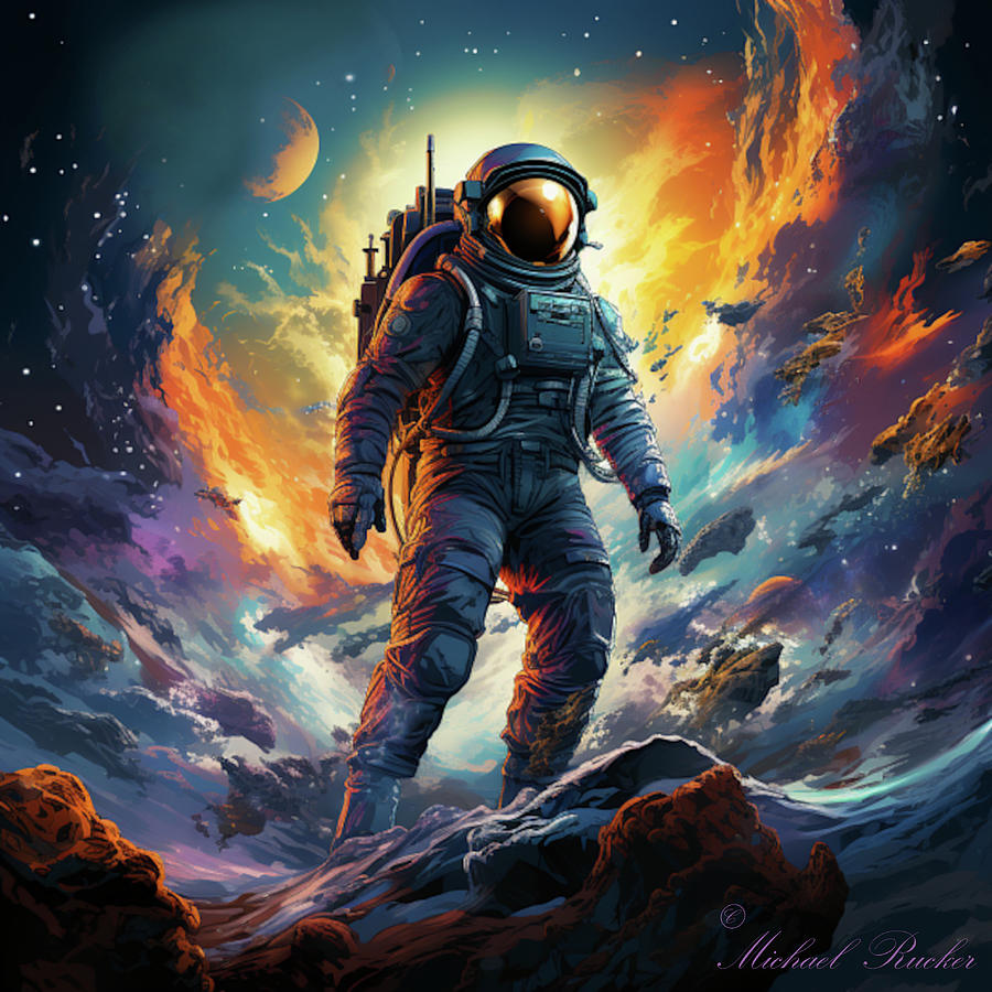 The Space-Man Digital Art by Michael Rucker