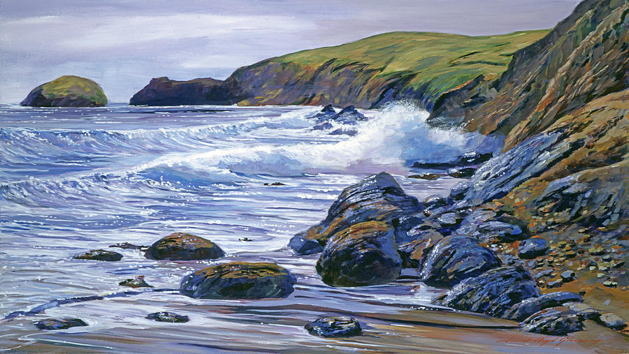 The Sparkling Pacific Ocean Painting by David Lloyd Glover