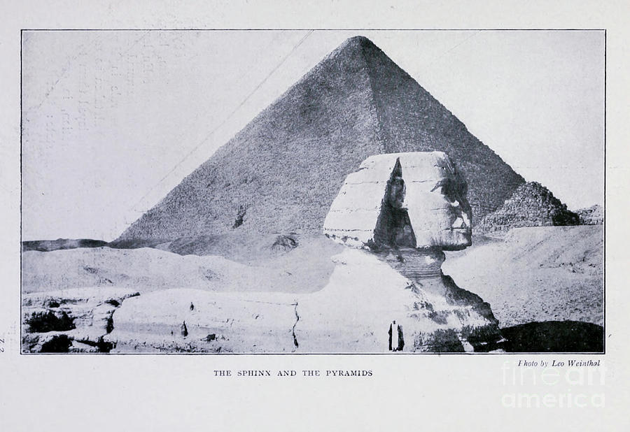 The Sphinx And The Pyramids i1 Drawing by Historic illustrations