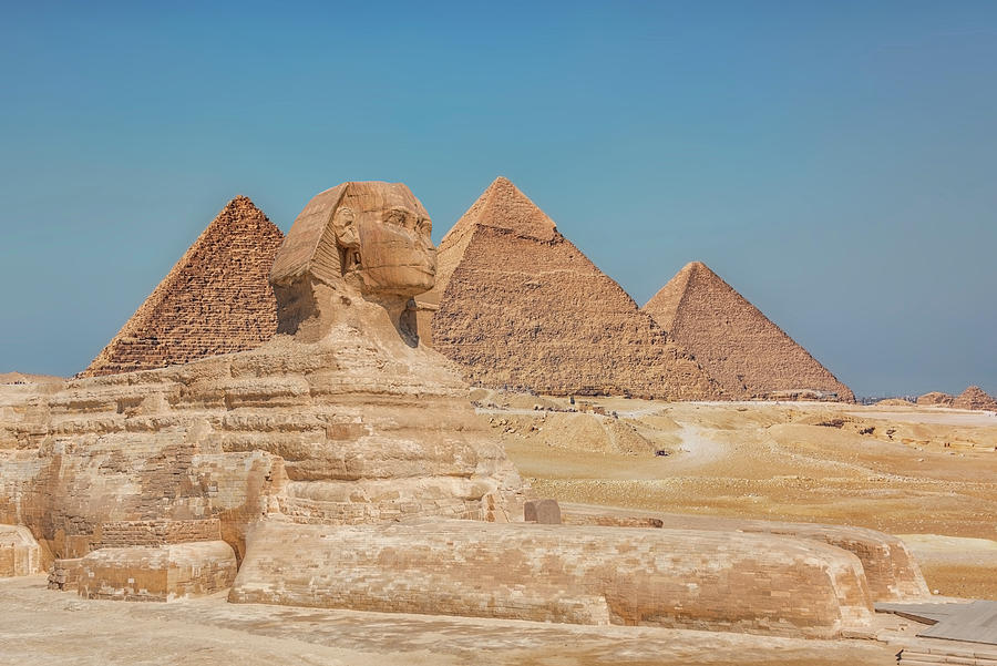 The Sphinx And The Pyramids Photograph