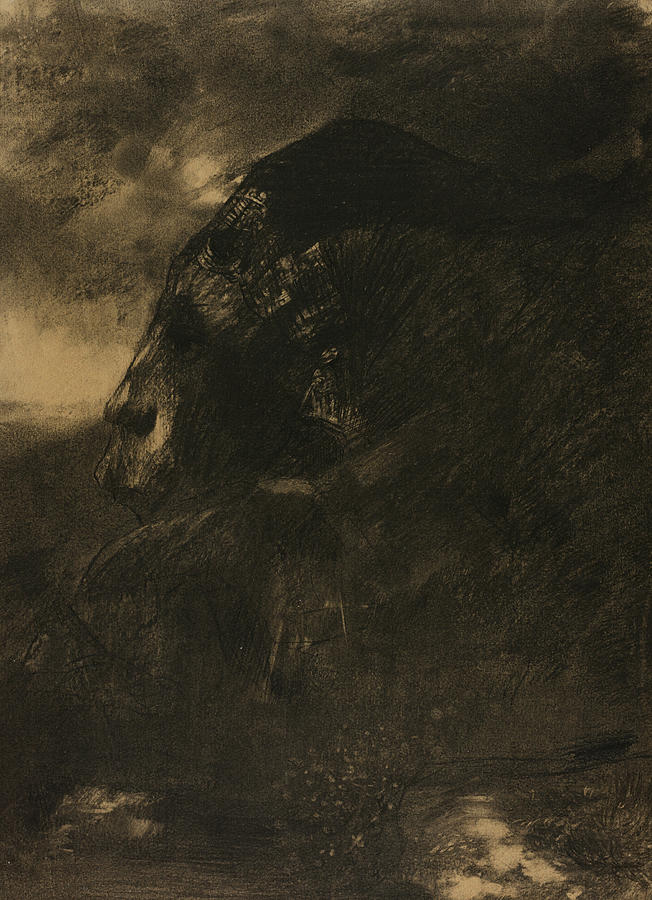 The Sphinx Drawing by Odilon Redon