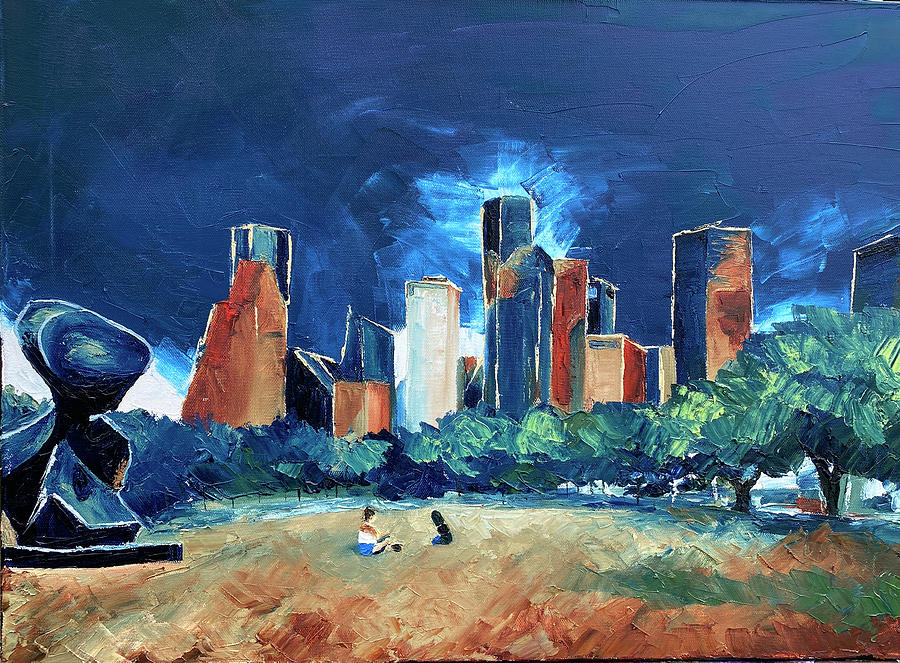 Buffalo Bayou Painting - The Spindle at Buffalo Bayou by Lauren Luna Buffalo Bayou Painting - The Spindle at Buffalo Bayou by Lauren Luna