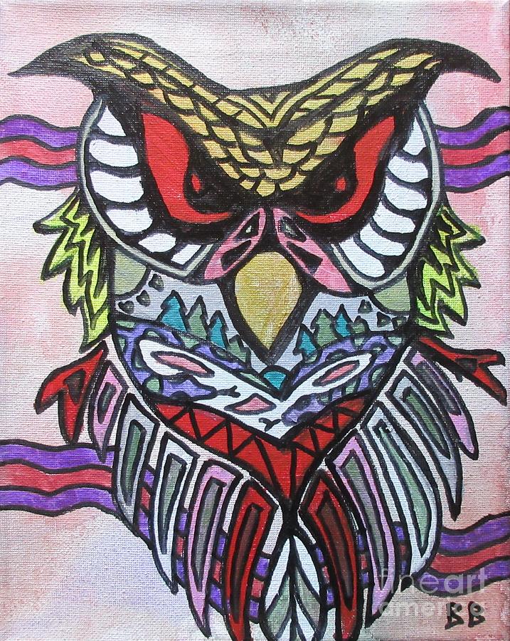 The Spirit Owl Mixed Media by Bradley Boug
