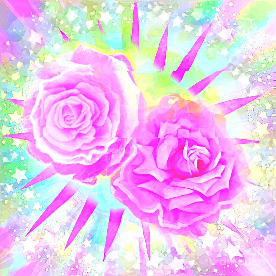 The Spirited Roses Digital Art by BelleAme Sommers