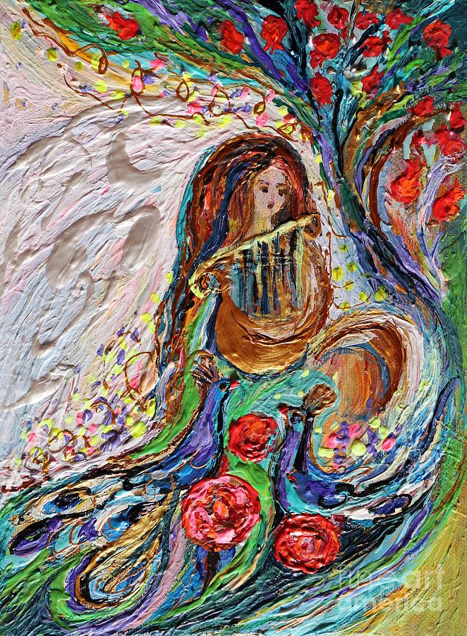 The Splash Of Life #42. The Harpist Painting by Elena Kotliarker