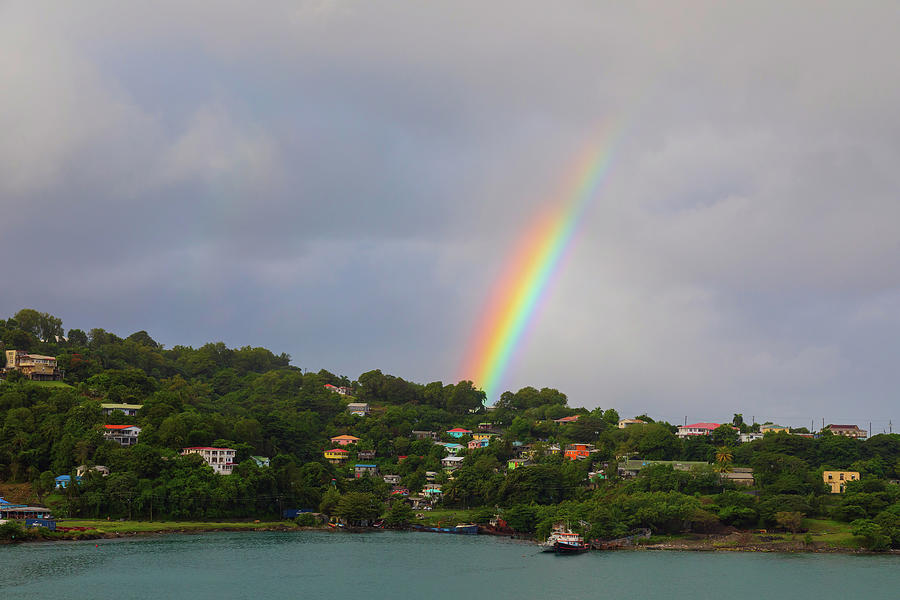 St. Lucia Photograph - The Splendor of St. Lucia Finale of an Intense Rainbow by James BO Insogna