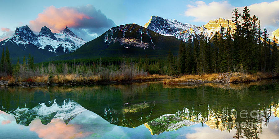 The Splendor Of The Canadian Rockies Panorama 2 Photograph by Bob Christopher