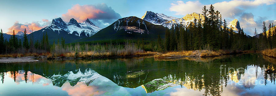 The Splendor Of The Canadian Rockies Panorama Photograph by Bob Christopher