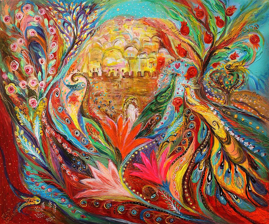 The spring song of Jerusalem Painting by Elena Kotliarker