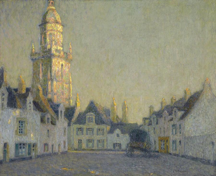 The Square Le Croisic 1924 By Henri Le Sidaner 1862 1939 Painting