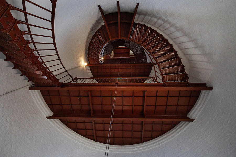 The Staircase at Piedras Blancas Lighthouse Photograph by Lars Mikkelsen