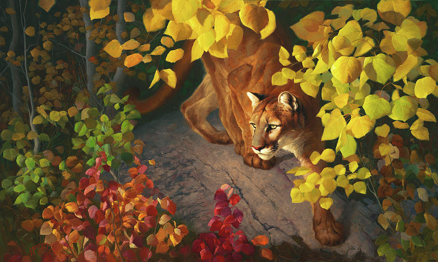 Wildlife Painting - The Stalk by Greg Beecham