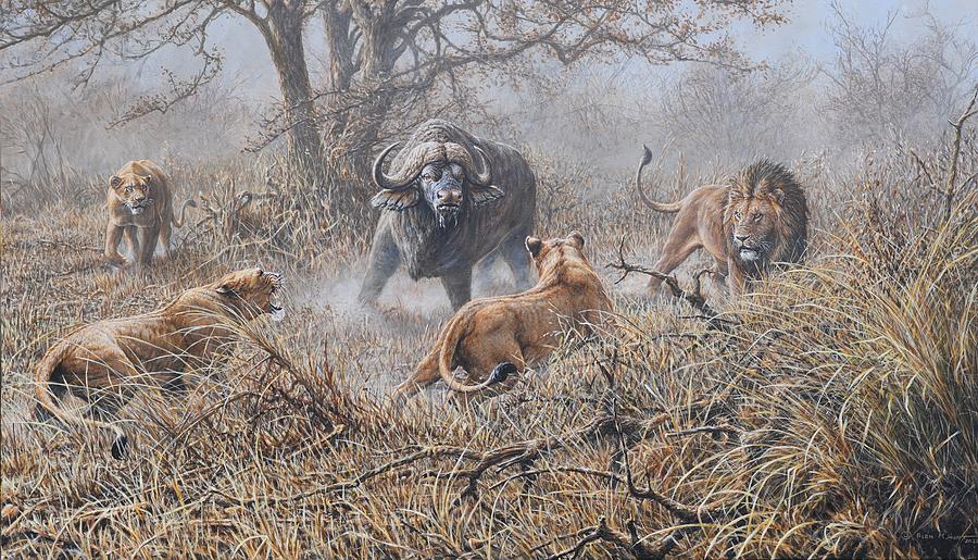 The Stand Off Painting by Alan M Hunt