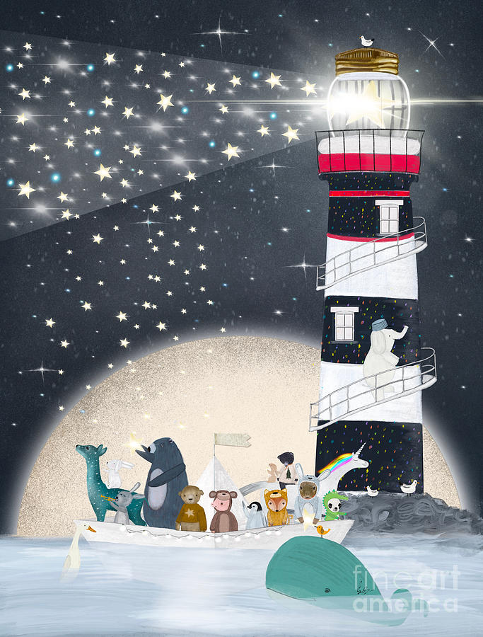 The Star Lighthouse Painting by Bri Buckley