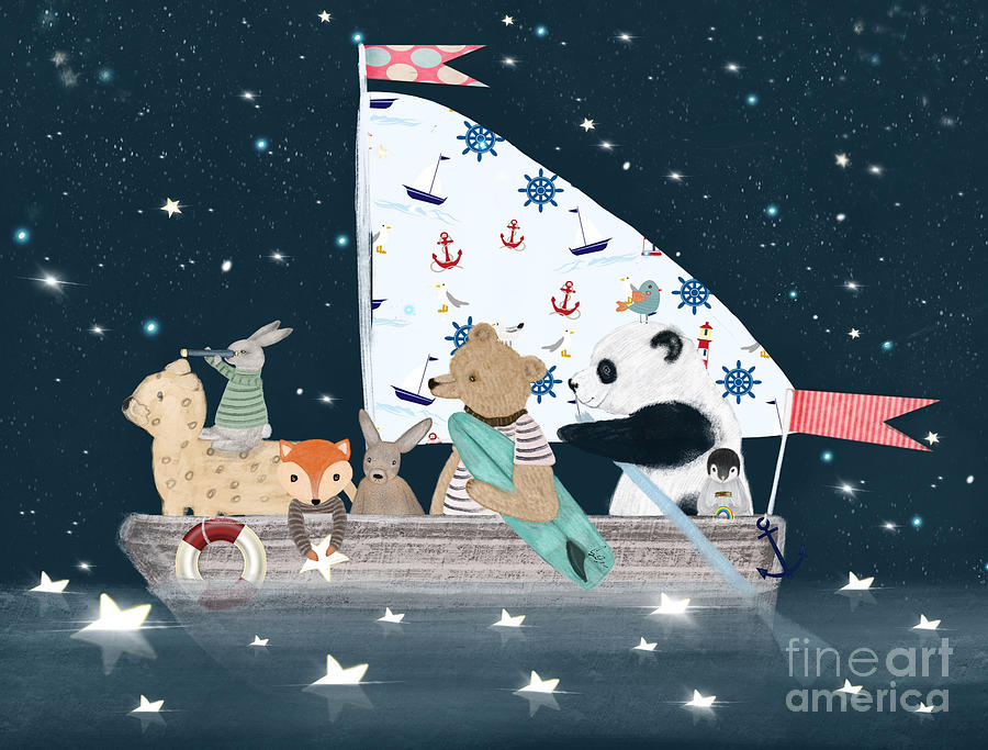Childrens Painting - The Star Sea  by Bri Buckley