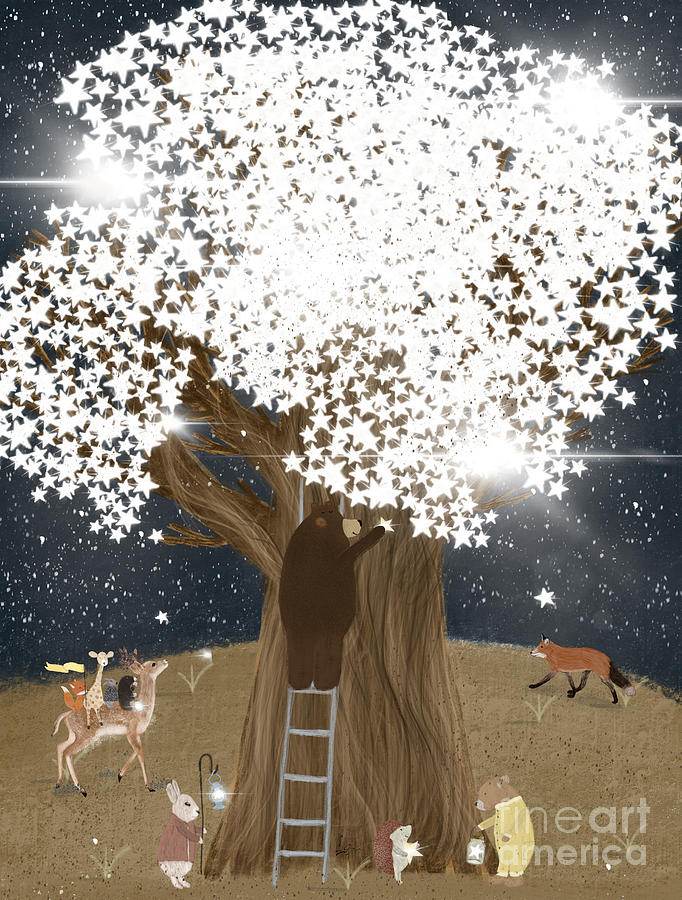 Nursery Painting - The Star Tree by Bri Buckley