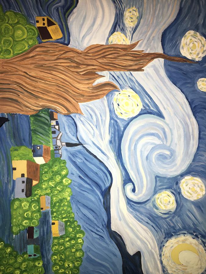 The Starry Night Painting by Bridgit Bryant - Pixels