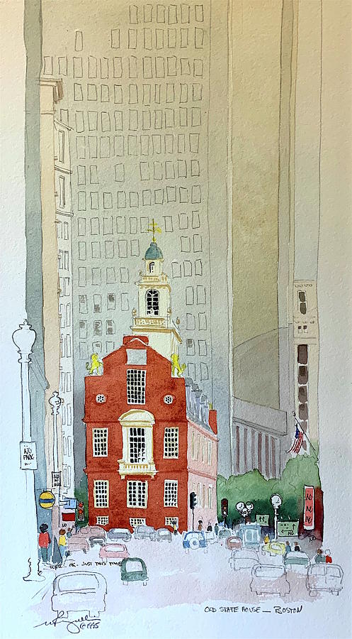 The State House Painting by William Renzulli