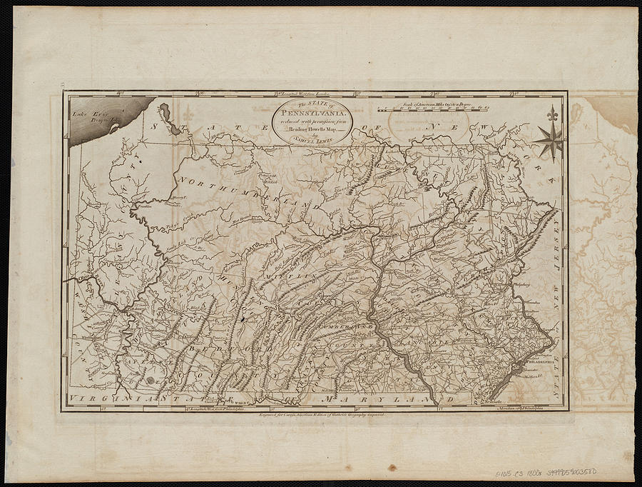 The state of Pennsylvania Drawing by Timeless Geo Maps - Fine Art America