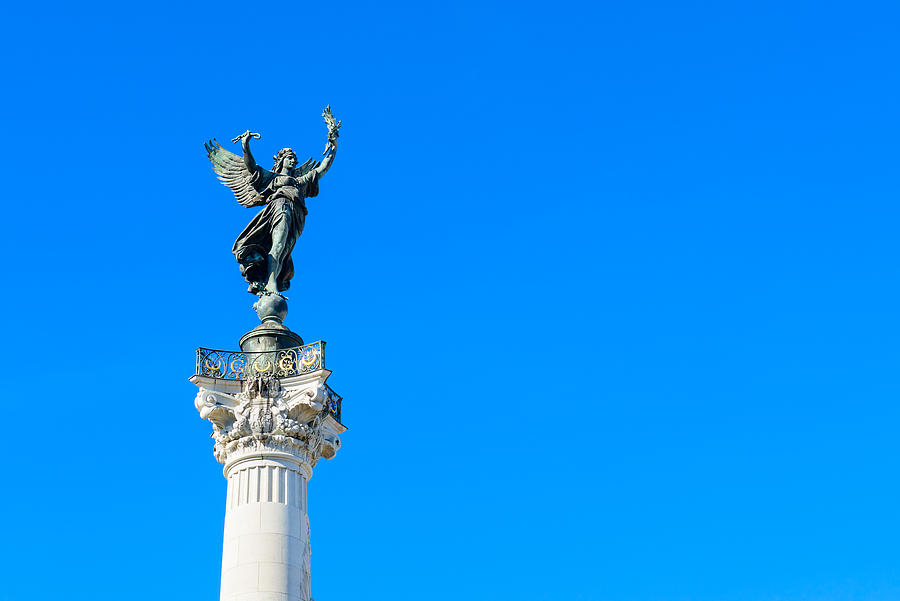 The Statue on top of the Monument of Girondins in Bordeaux Photograph by Syolacan