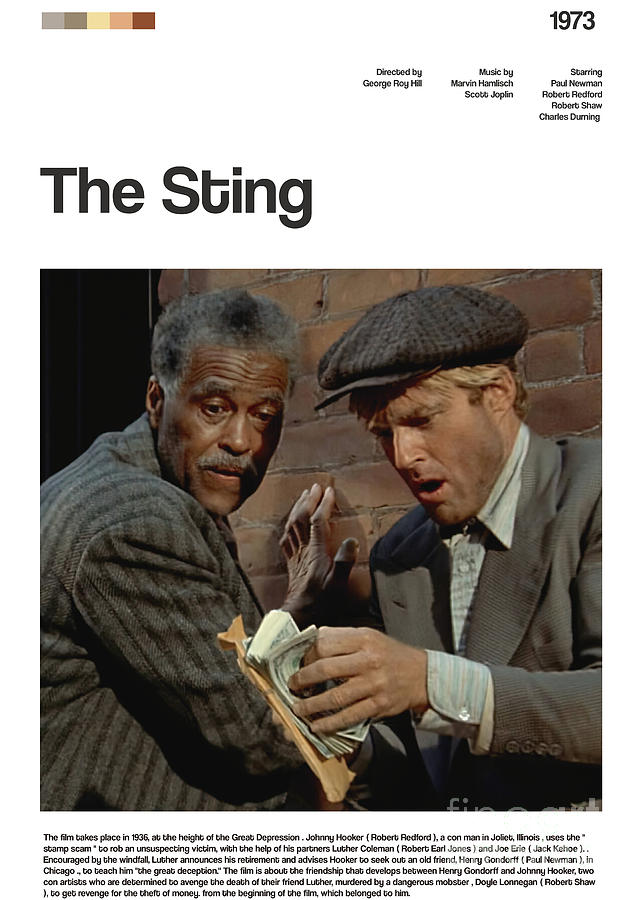 The Sting movie poster Painting by Pablo Romero Fine Art America