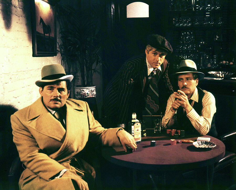 The Sting Paul Newman Robert Redford Robert Shaw 1973 Candid Pose Photograph by Silver Screen The Sting Paul Newman Robert Redford Robert Shaw 1973 Candid Pose Photograph by Silver Screen