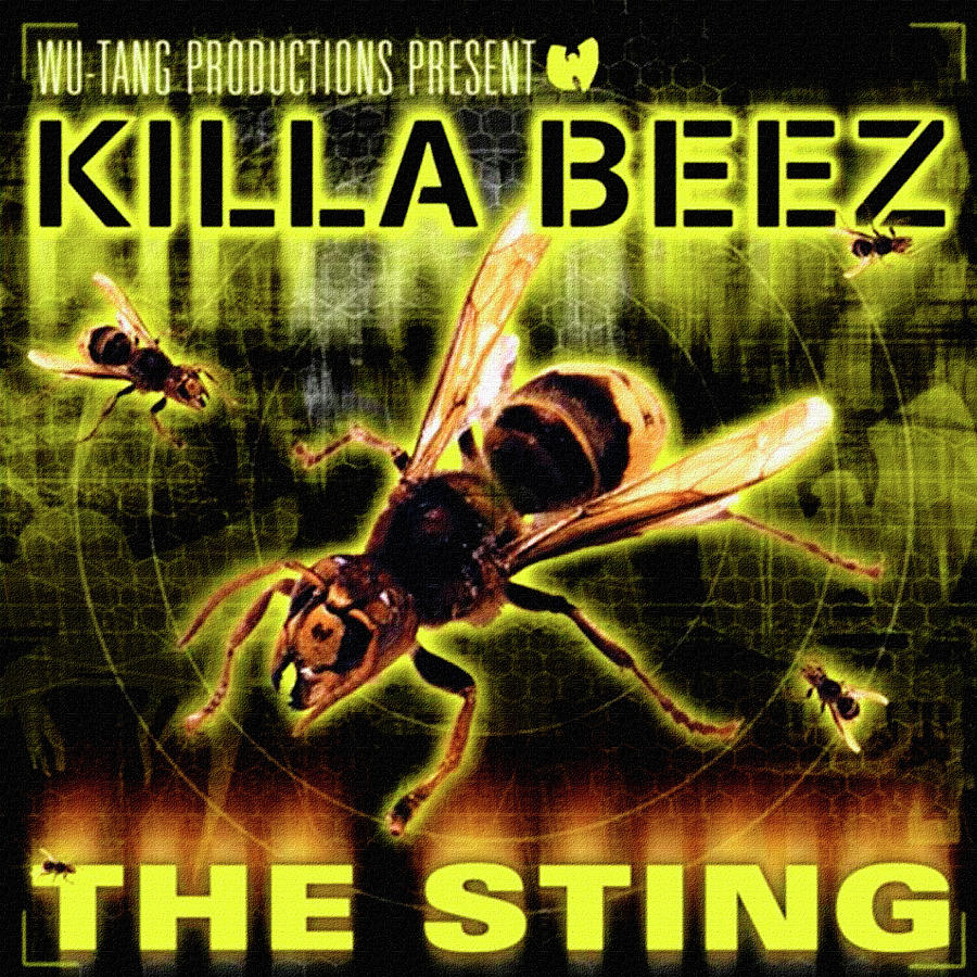 Wu Tang Killa Bee Shower Curtain for Bathroom - Honeybee Black and