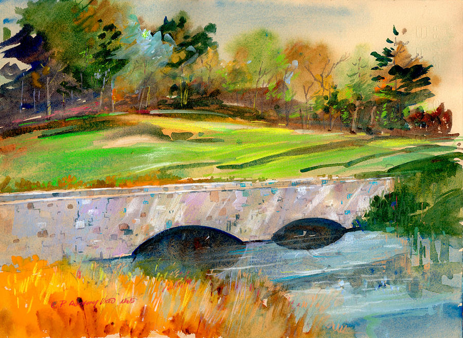 The Stone Bridge at Indian Pond Painting by P Anthony Visco