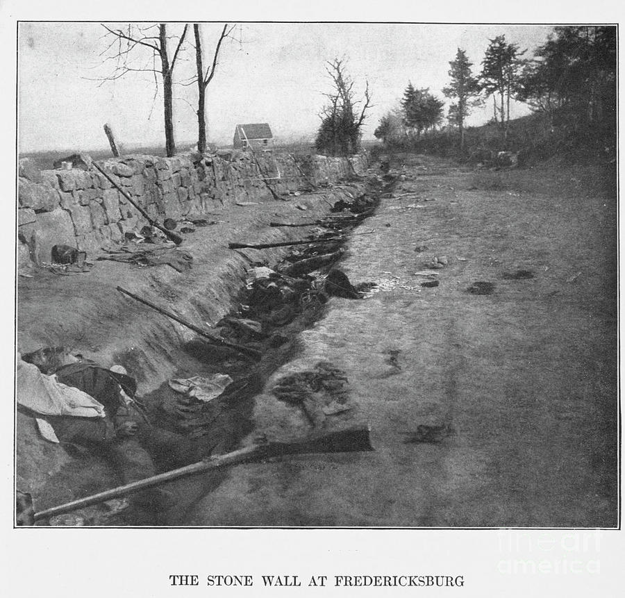 The Stone Wall At Fredericksburg Q1 Photograph By Historic 