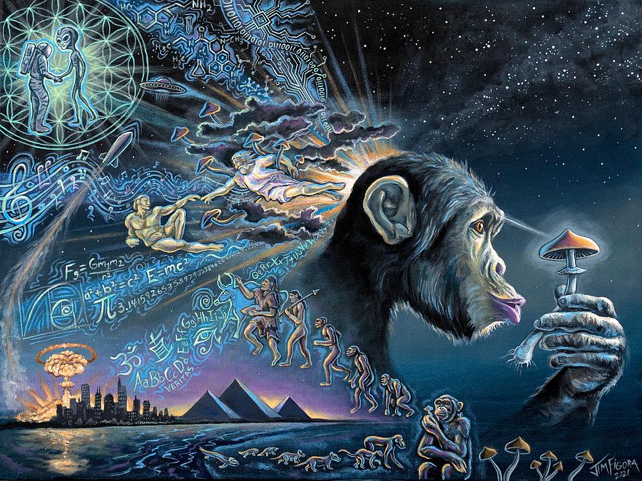 The Stoned Ape Theory Painting by Jim Figora