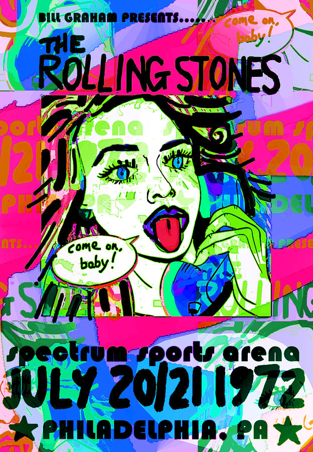 The Stones Live Philly 1972 by Enki Art The Stones Live Philly 1972 by Enki Art