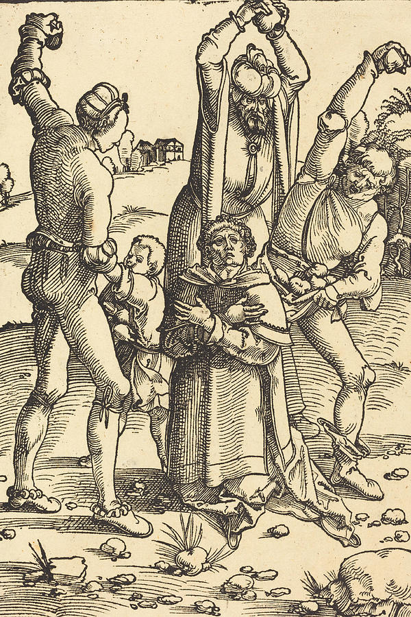 The Stoning of Saint Stephen Drawing by Hans Baldung Grien