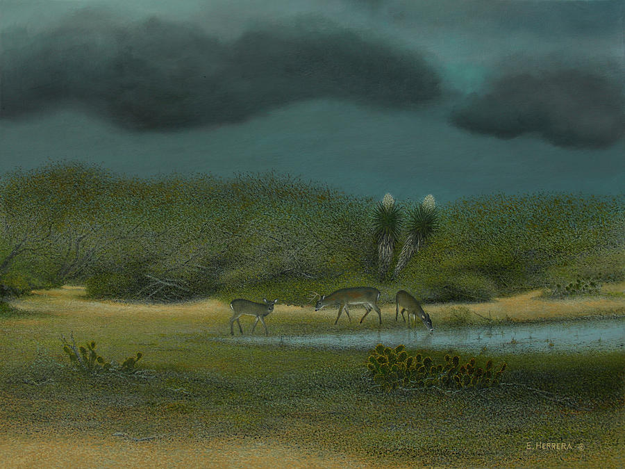 The Storm Painting by Eleazar Herrera