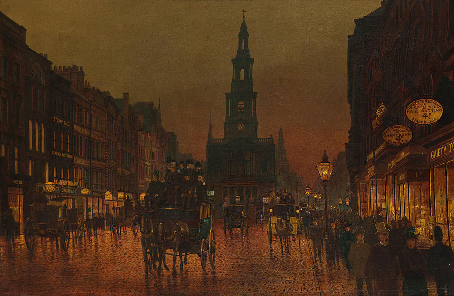 The Strand, London Painting by Arthur Edmund Grimshaw | Fine Art America