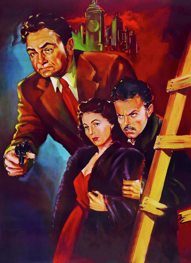 Vintage Painting - The Stranger, 1946, movie poster painting by Movie World Posters