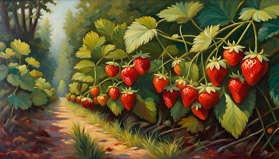 The Strawberry Patch Digital Art by Greg Joens
