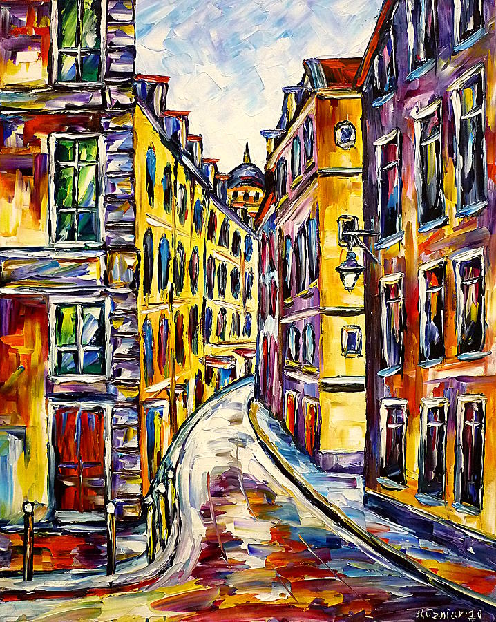 The Streets Of Paris Painting by Mirek Kuzniar