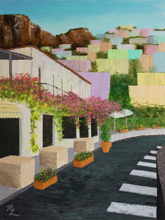 The Streets of Positano Painting by Renee Logan